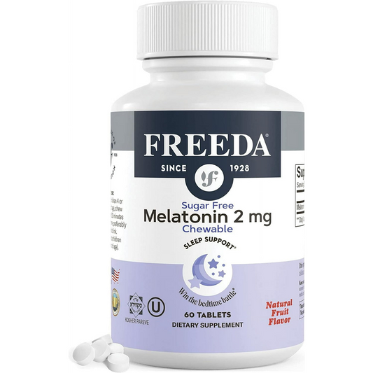 Freeda Chewable Melatonin 2 mg - Sugar Free, 60 Chewable Tablets