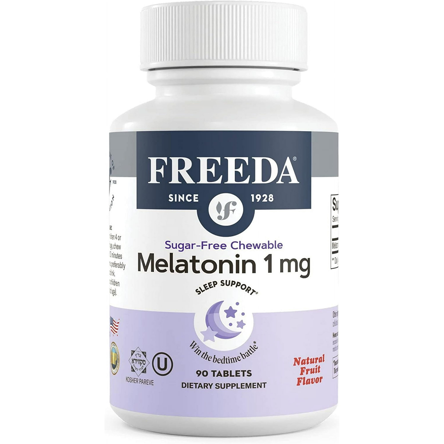 Freeda Chewable Melatonin 1mg Sugar-Free,  90 Chewable Tablets