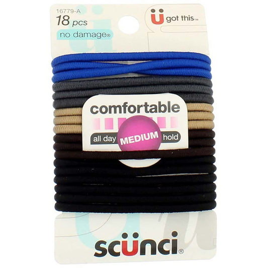 Scrunci No Damage Elastic Hair Bands, 18ct