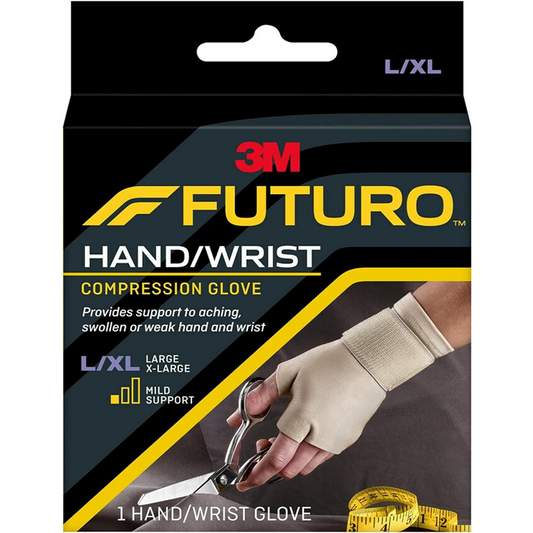 Futuro Hand and Wrist Compression Glove, Large/Xtra Large, Mild Support, 09187EN