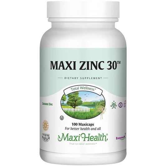 Maxi Health Maxi Zinc 30 mg, 100 MaxiCaps