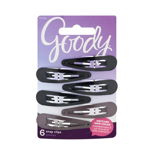 Goody Snap Clips, Black, 6ct