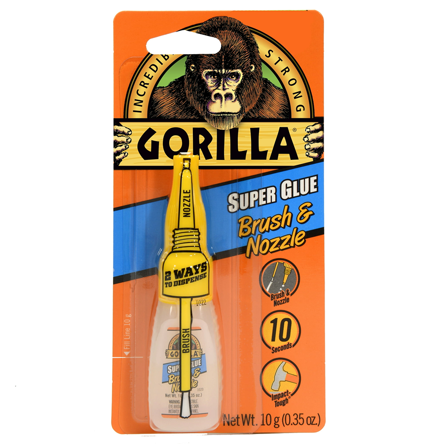 Gorilla Glue Super Glue with Brush & Nozzle .35oz