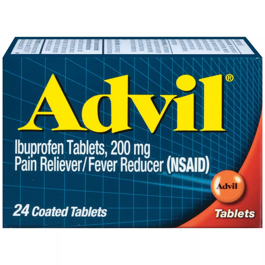 Advil Pain Reliever/Fever Reducer Tablets - Ibuprofen (NSAID), 24 Count