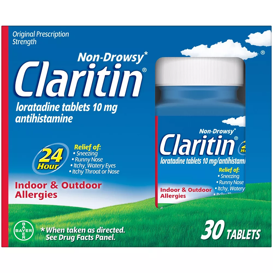 Claritin Allergy Relief 24 Hour Non-Drowsy Loratadine, 30 Tablets