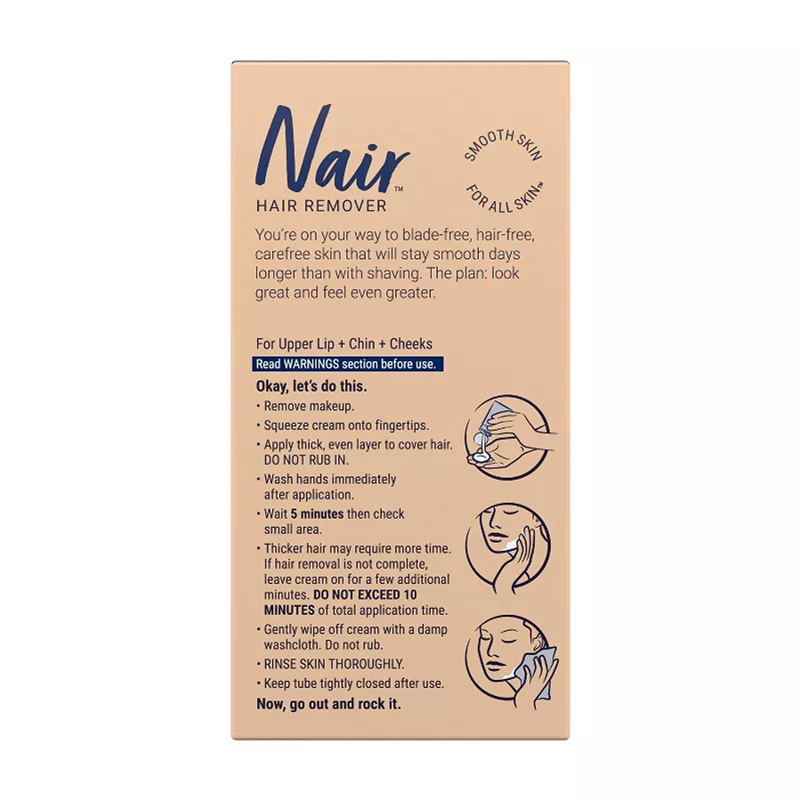 Nair Moisturizing Facial Hair Removal Cream with Sweet Almond Oil - 2.0oz