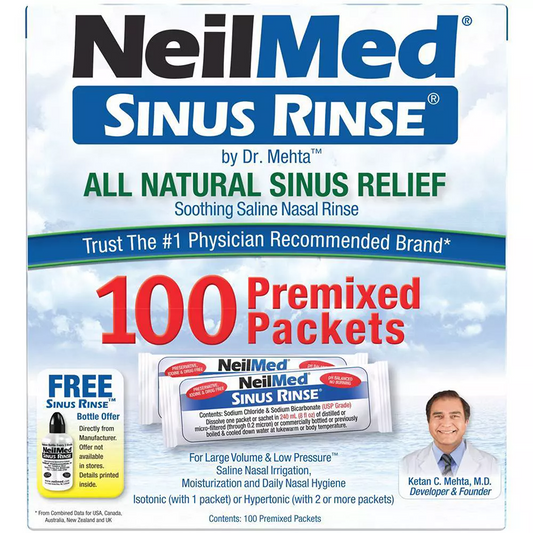 NeilMed Sinus Rinse Regular Refill Packets - 100ct