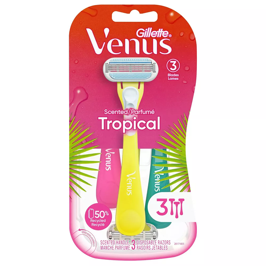 Venus Tropical Women's Disposable Razors - 3ct