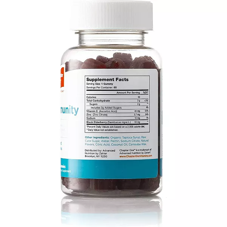 Zahler Chapter One™ Immunity With Elderberry, Zinc and Vitamin C, 60 Gummies