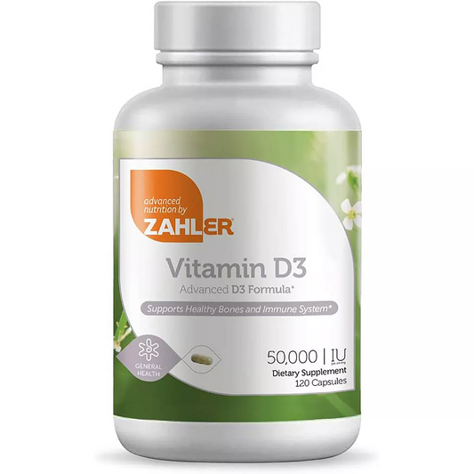 Zahler Vitamin D3 - 50,000 IU - 120 Capsules