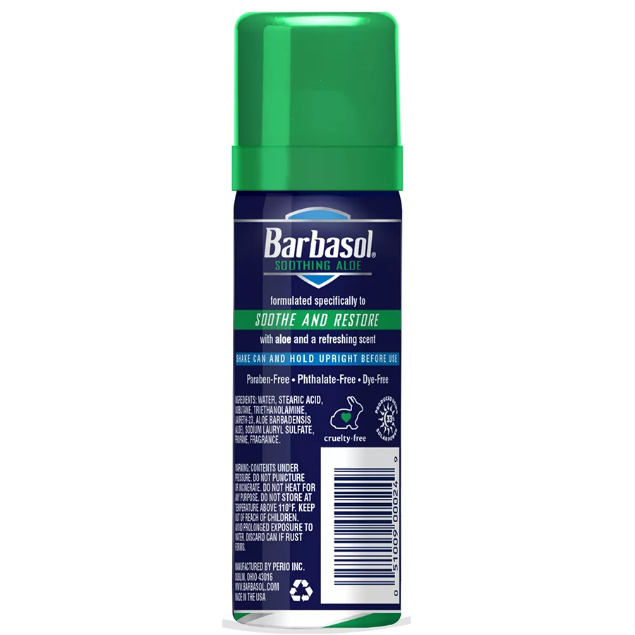 Barbasol Soothing Aloe Thick And Rich Shave Cream, 7oz