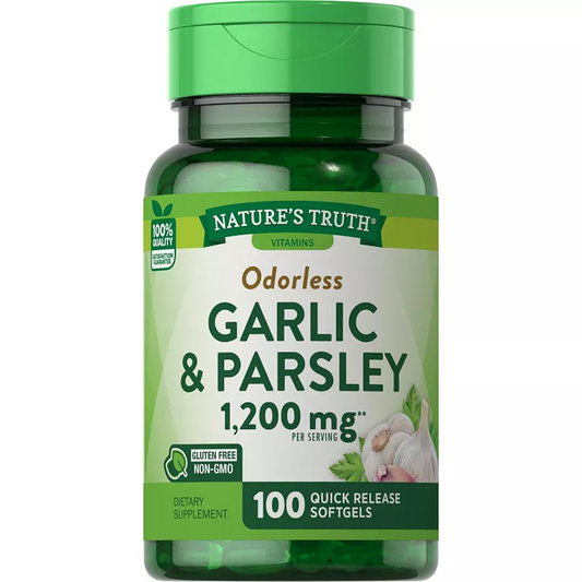 Nature's Truth Odorless Garlic and Parsley 1200mg, 100 Softgels