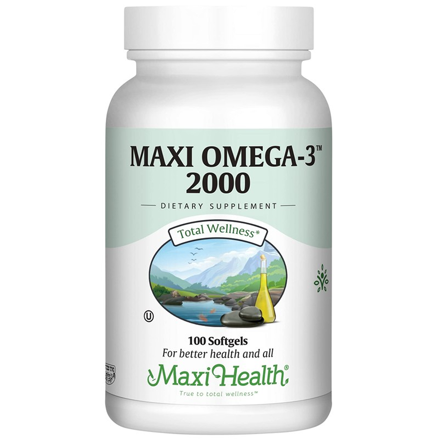 Maxi Health Maxi Omega-3 2000 Fish Oil EPA/DHA, 100 Softgels