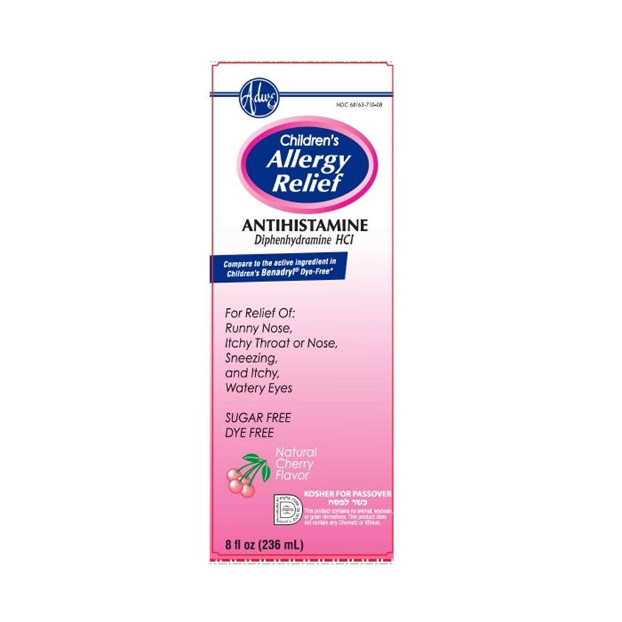 Adwe Childrens Allergy Relief, Antihistamine, Liquid Cherry Flavor, Sugar Free - 8 fl oz