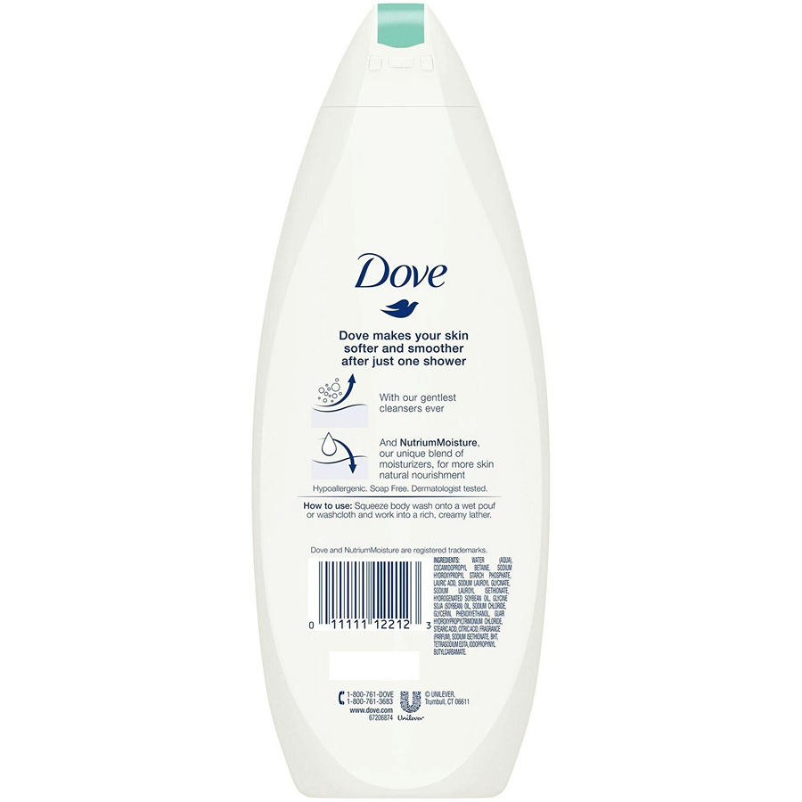 Dove Sensitive Skin Nourishing Body Wash, 12 Fluid Oz