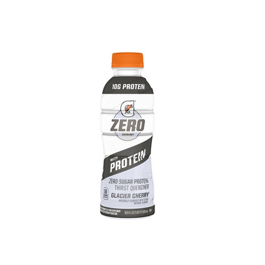 Gatorade Zero With Protein, 10g Whey Protein Isolate, Zero Sugar, Liquid Electrolytes, Glacier Cherry, 16.9 Fl Oz