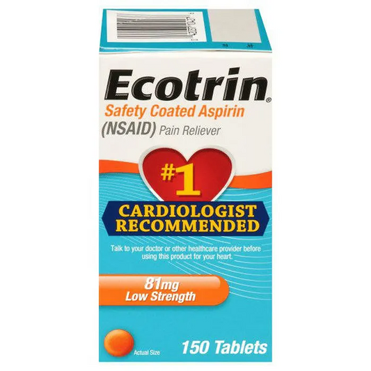 Ecotrin Adult Low Dose Safety Coated Aspirin 81Mg Tablets - 150 Ea