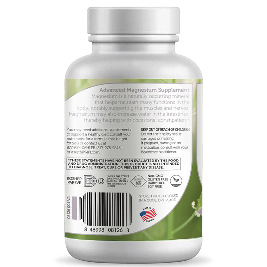 Zahler Magnesium Citrate 200 Mg, 120 Capsules