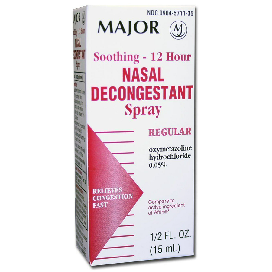 Major Maximum Strength 12-Hr Nasal Decongestant, Oxymetazoline HCl 0.05% - 0.5 fl oz