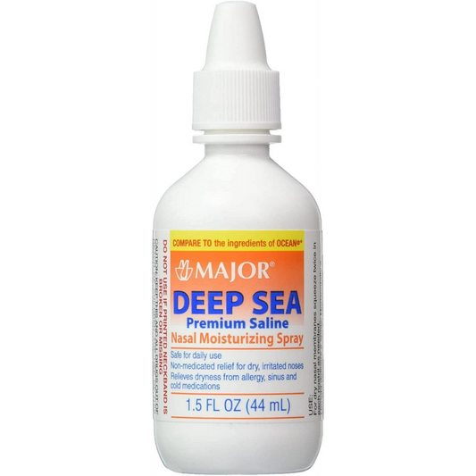 Major Deep Sea Nasal Moisturizing Spray For Sinus Pressure, 1.5 fl oz (44ml)