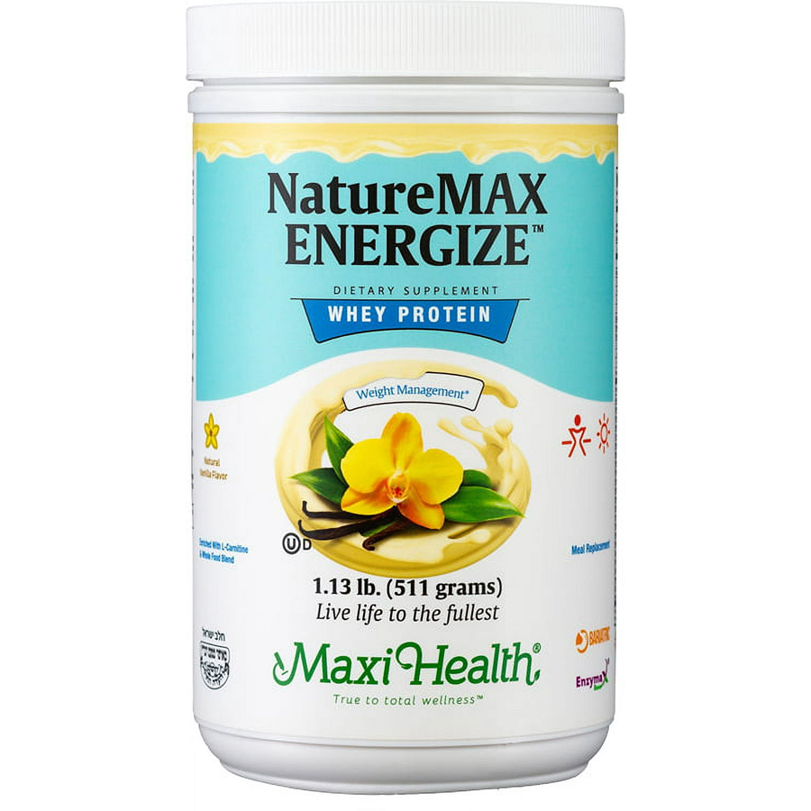 Maxi Health Naturemax Energize Whey Protein - Creamy Vanilla Meal Replacement, 1.13 LB