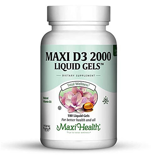 Maxi Health Vitamin D3 2000 IU, 180 Liquid Softgels