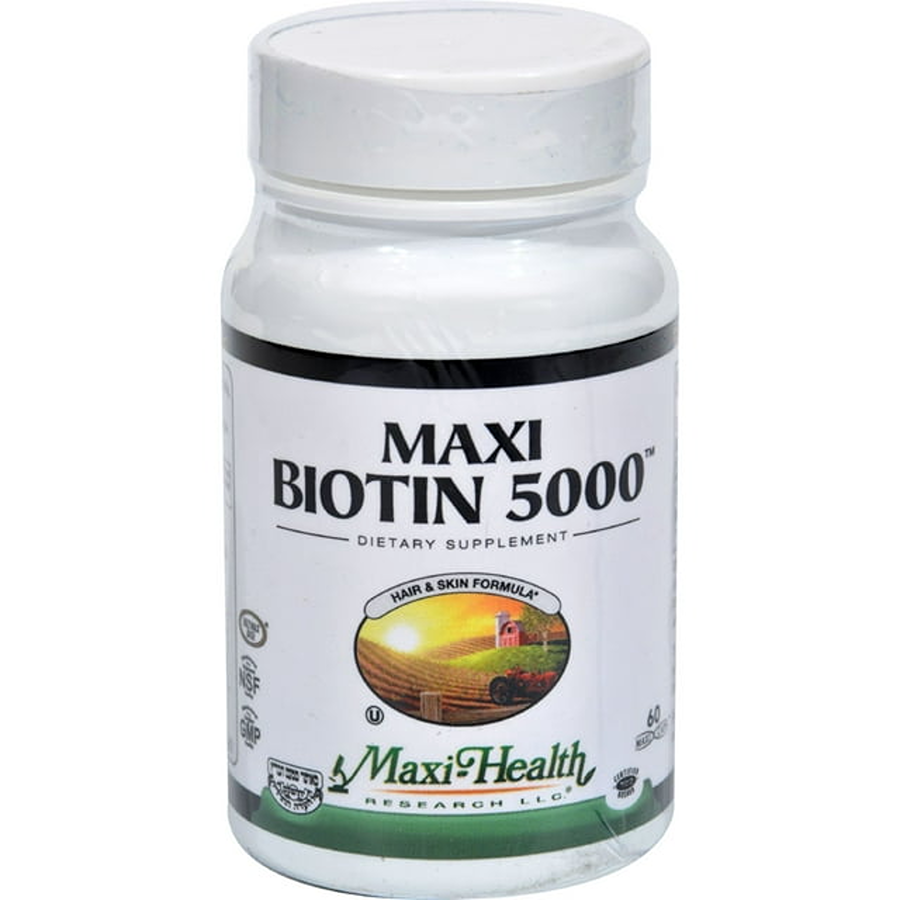 Maxi Health Biotin 5000, 60 Maxicaps