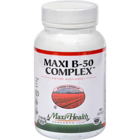 Maxi Health B Complex 50 Mg, 100 Vegetable Capsules