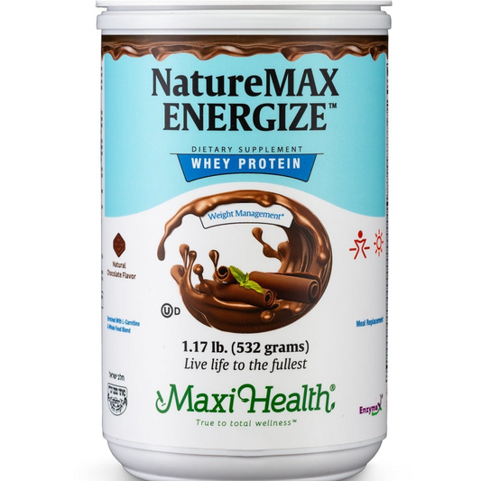 Maxi Health Naturemax Energize Whey Protein - Rich Chocolate Meal Replacement, 1.17 LB