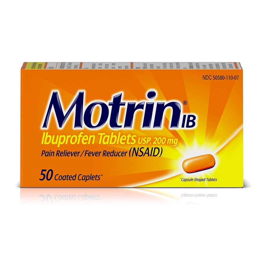 Motrin Ibuprofen Usp 200 Mg Pain Relief Tablets - 50ct