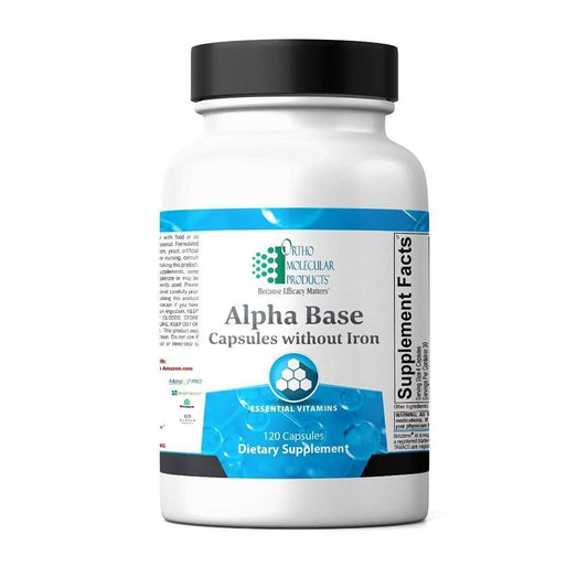 Ortho Molecular Alpha Base Capsules Without Iron 120 capsules