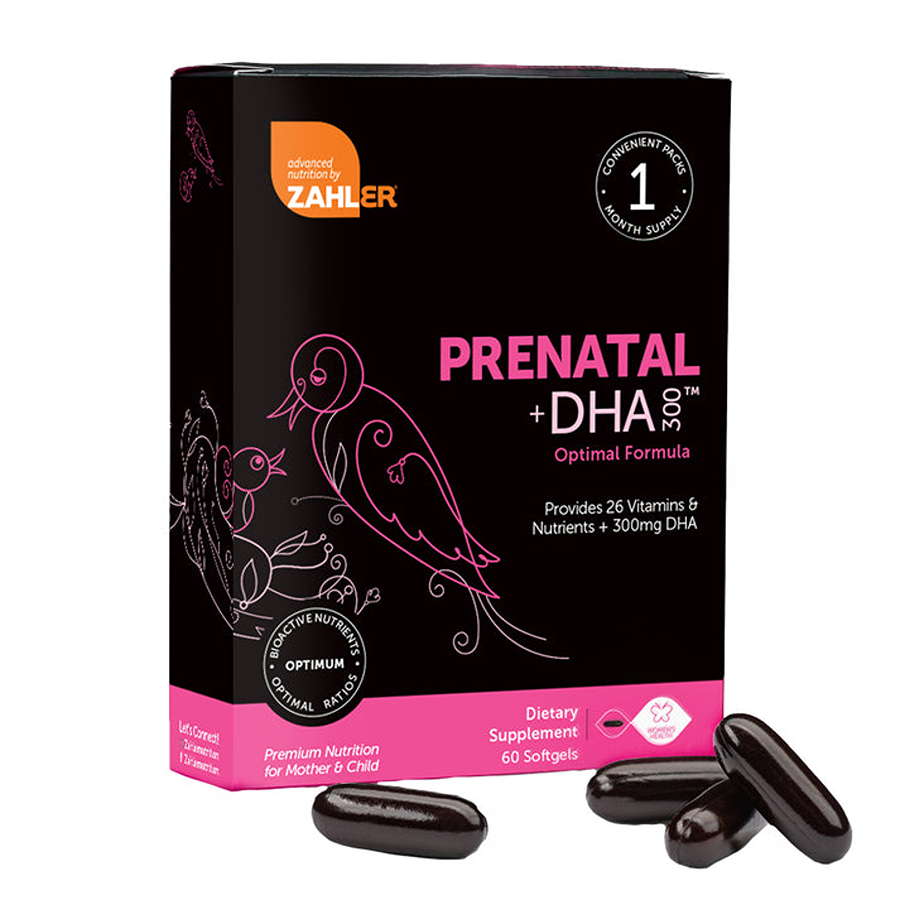 Zahler Prenatal + DHA 300 Optimal Formula 1 Month Supply, 60 Softgels