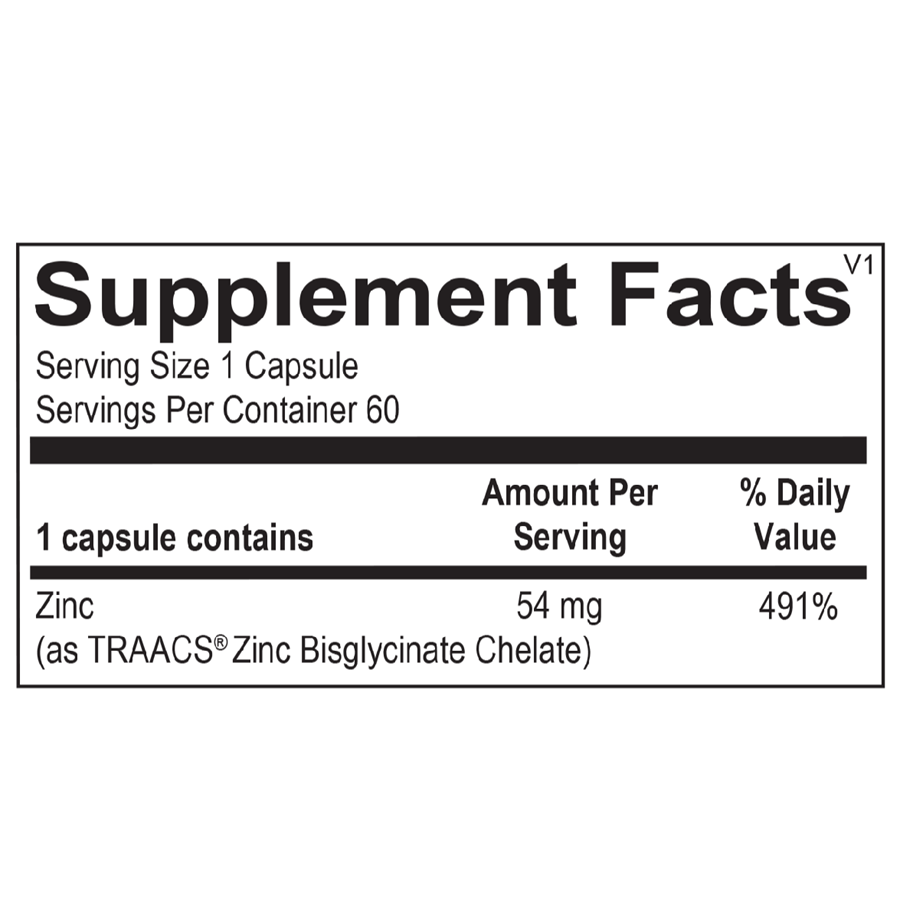 Ortho Molecular Reacted Zinc, 60ct