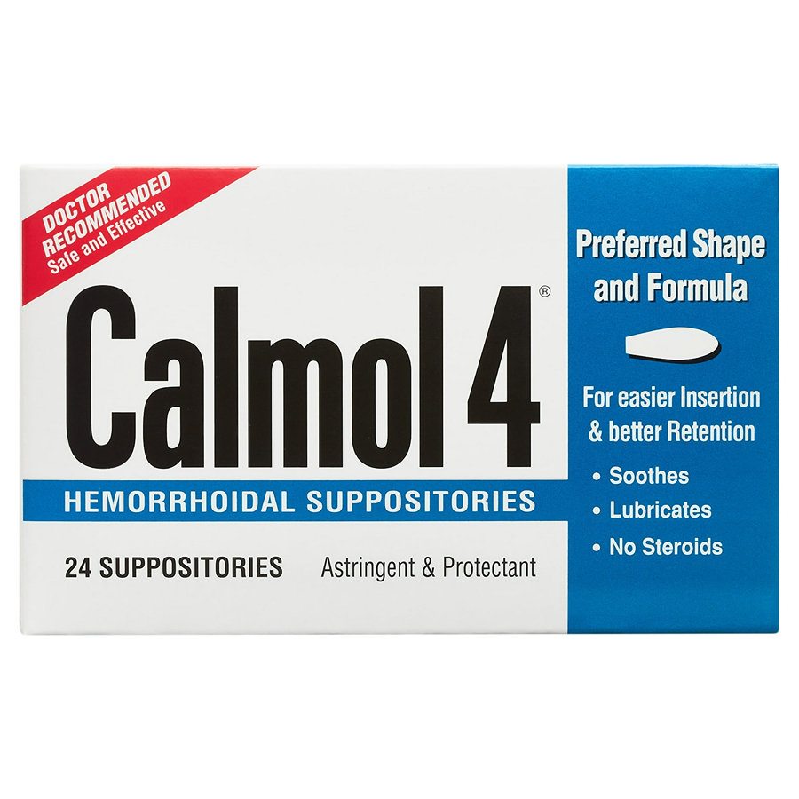 Calmol 4 Hemorrhoidal Suppositories, 24 Ea