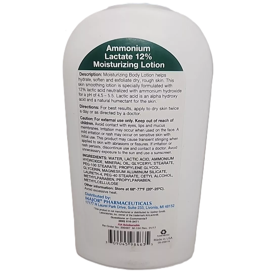 Major Ammonium Lactate Lotion 12% Moisturizing Lotion, 14oz