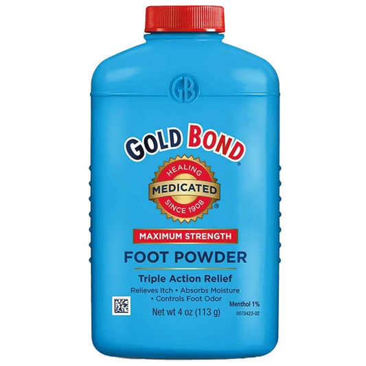 Gold Bond Maximum Strength Talc-Free Foot Powder, White, 4oz