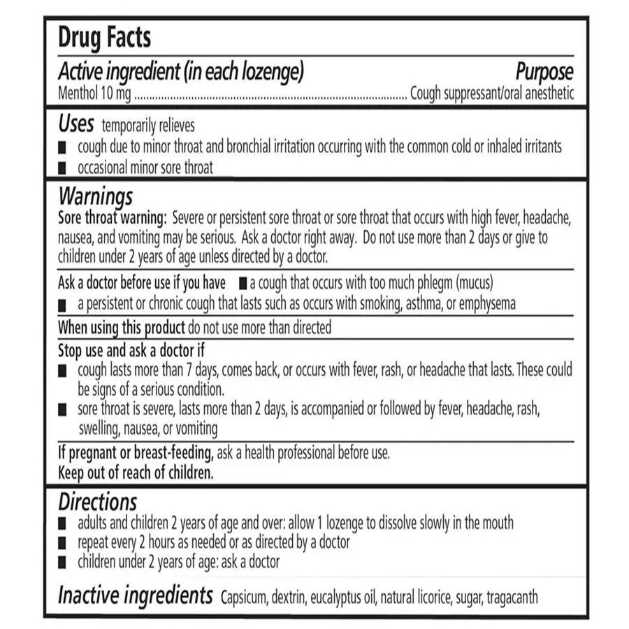 Fishermans Friend Original Extra Strong Menthol Cough Suppressant Lozenges, 40 Ea