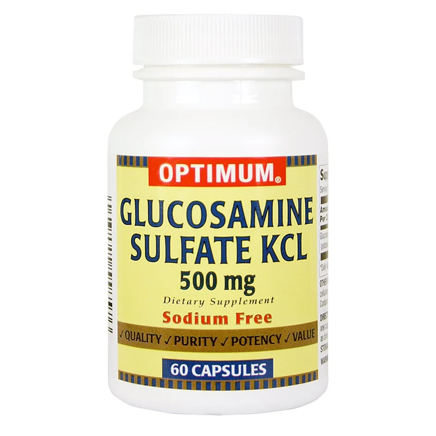 Optimum Glucosamine Sulfate KCL Capsules, 500 Mg, 60ct