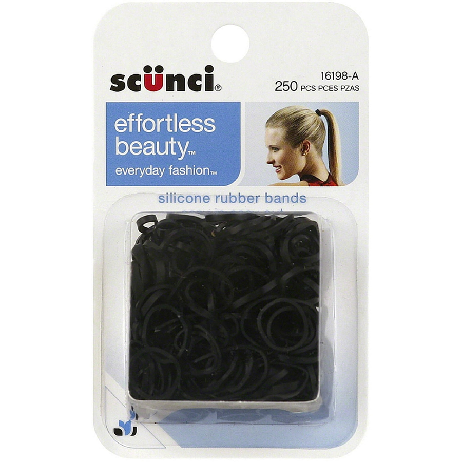 Scunci Silicone Hair Rubber Bands 250ct