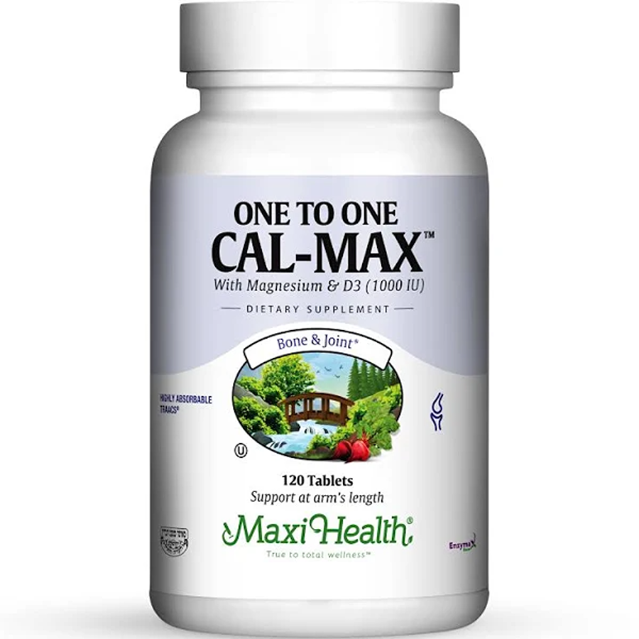 Maxi Health One to One (1:1) Cal-Max Calcium with Magnesium & D3, 120 Tablets