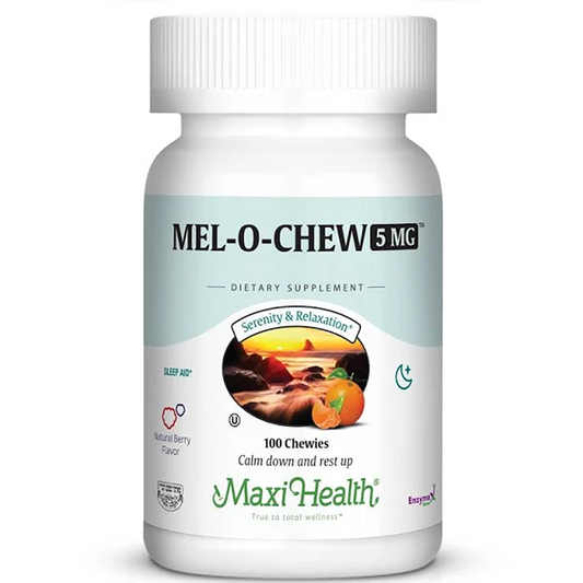 Maxi Health Mel-O-Chew Melatonin 5 Mg Berry Flavor, 100 Chewies