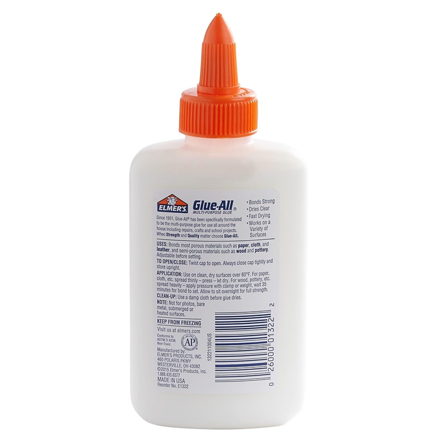 Elmer's Glue-All 4oz Multi-Purpose Glue Extra Strong Formula White