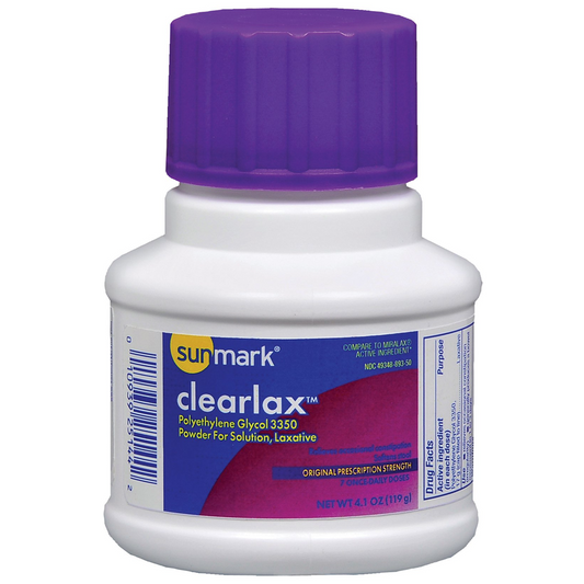 Sunmark Clearlax Polyethylene Glycol 3350 Laxative, 4.1oz