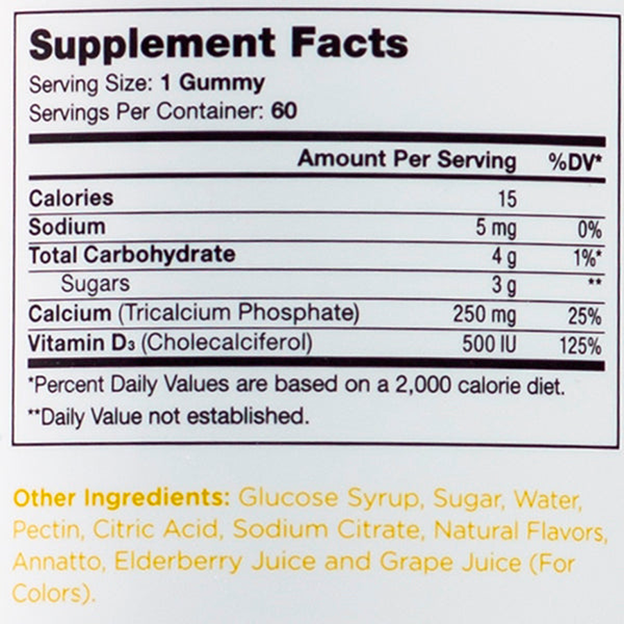 Zahler Chapter One™ Bones With Bone Building Calcium and Vitamin D3, 60 Gummies