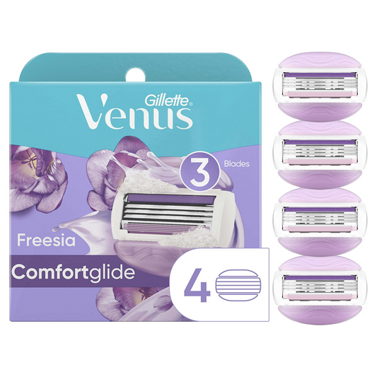 Gillette Venus Comfortglide Freesia Women's Razor Refills, 4 Ea