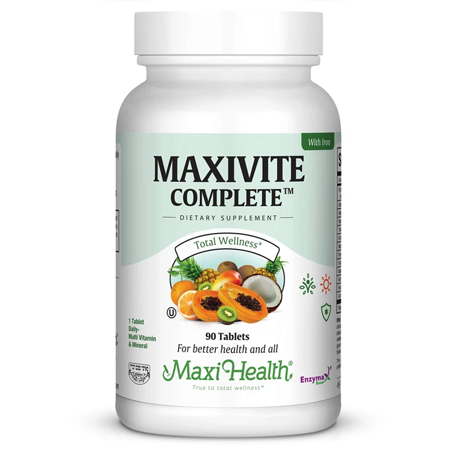 Maxi Health Maxivite Complete One Daily Multi Vitamin & Mineral with Iron, 90 Tablets