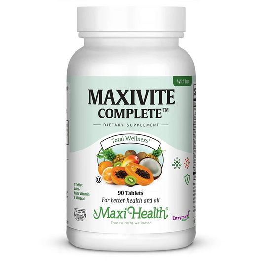 Maxi Health Maxivite Complete One Daily Multi Vitamin & Mineral with Iron, 90 Tablets